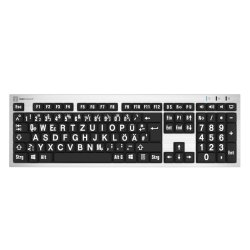 LogicKeyboard XL-Print White on Black DE (PC/Slim)