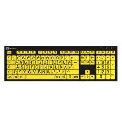 LogicKeyboard XL-Print Black on Yellow inkl.LL DE (PC/Nero)