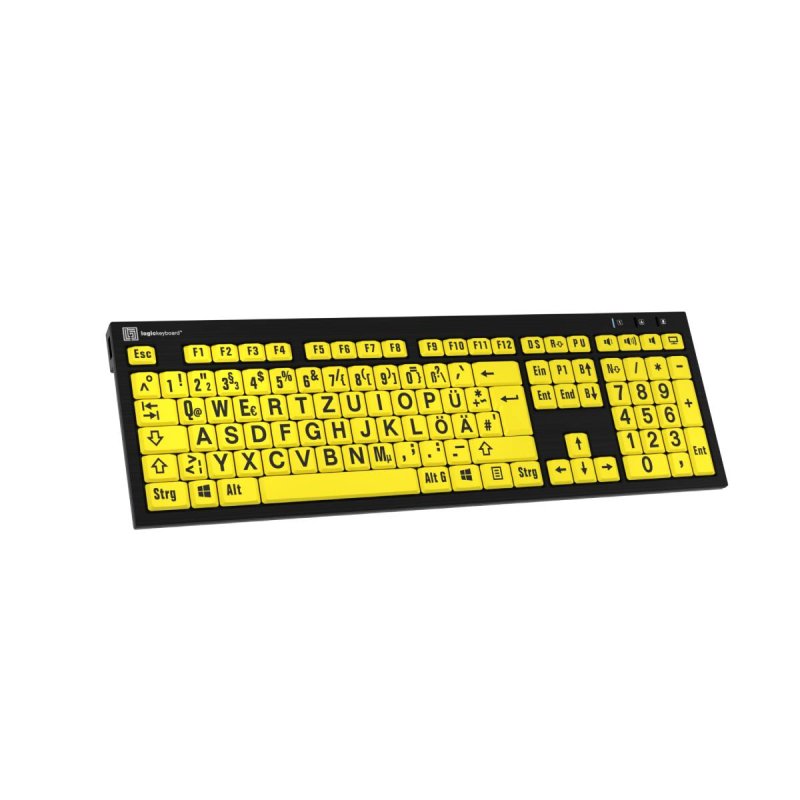 LogicKeyboard XL-Print Black on Yellow inkl.LL DE (PC/Nero)