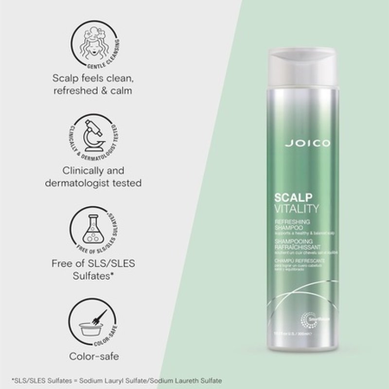 Joico Scalp Vitality Refreshing Shampoo - Supports a Healthy and Balanced Scalp