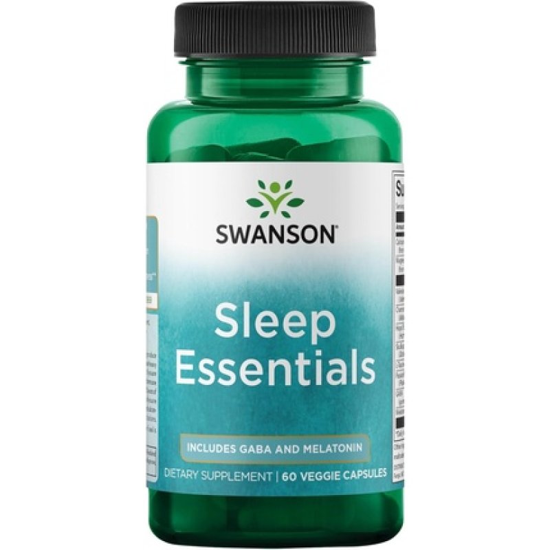 Swanson Sleep Essentials with GABA and Melatonin 60 Veg Capsules