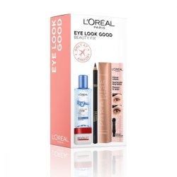 L'Oreal Paris Eye Look Good Beauty Fix Set - Cleansing Micellar Water 95 Ml, Paradise Extatic Volumizing Mascara 64 Ml,