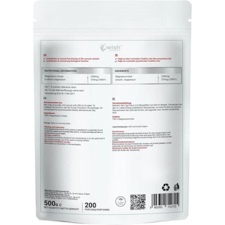 Wish Pharmaceuticals Magnesium Citrate 500g