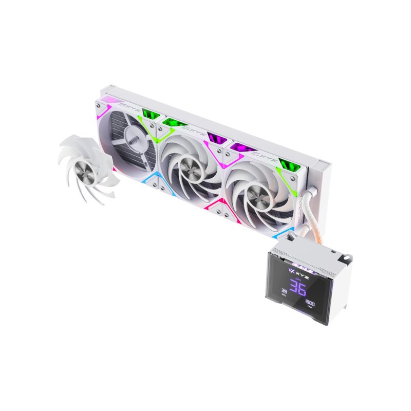Kit Watercooling AIO XYZ Hydrotemp RGB - 360mm (Blanc)