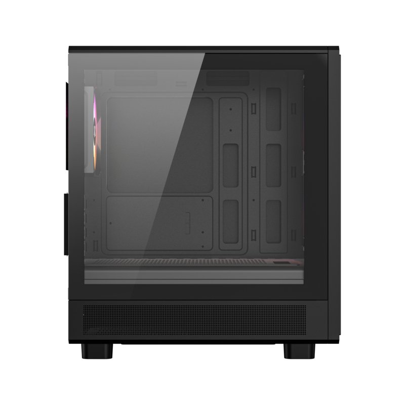 Boitier Mini Tour Micro ATX XYZ Atom RGB avec panneau vitré (Noir)