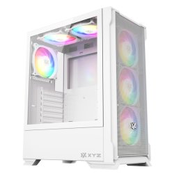 Boitier Moyen Tour ATX XYZ AirOne 300 X Mesh RGB avec panneau vitré (Blanc)