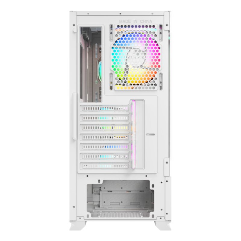 Boitier Moyen Tour ATX XYZ AirOne 300 X Mesh RGB avec panneau vitré (Blanc)