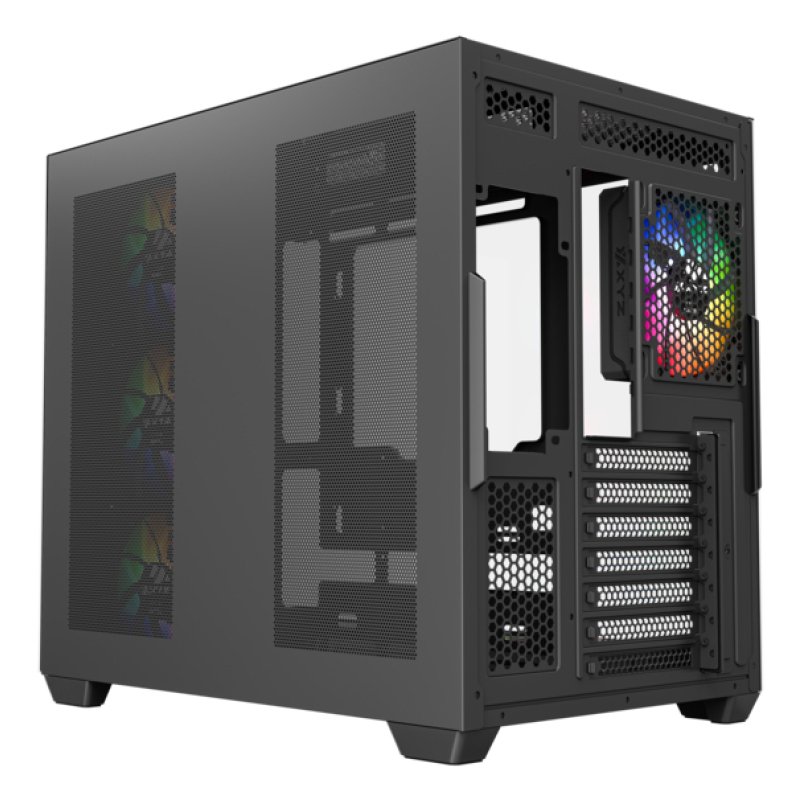 Boitier Moyen Tour ATX XYZ Tesseract X RGB avec panneaux vitrés (Noir)