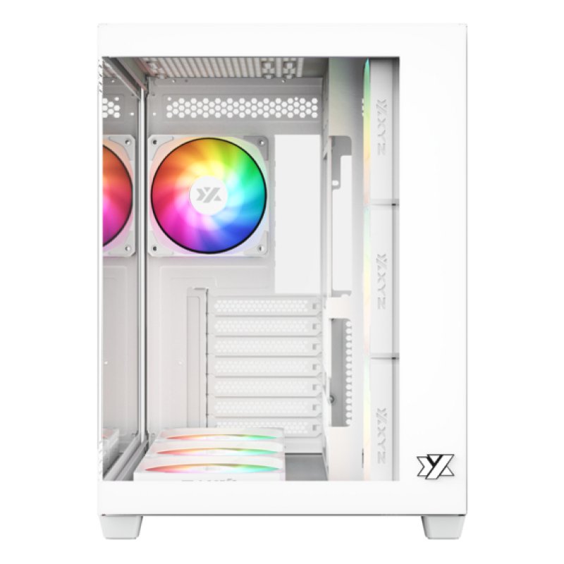 Boitier Moyen Tour ATX XYZ Tesseract X RGB avec panneaux vitrés (Blanc)
