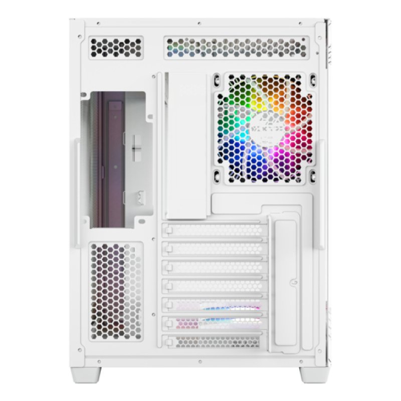 Boitier Moyen Tour ATX XYZ Tesseract X RGB avec panneaux vitrés (Blanc)