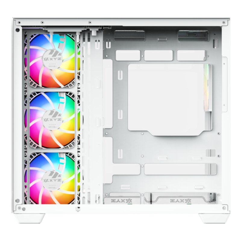 Boitier Moyen Tour ATX XYZ Tesseract X RGB avec panneaux vitrés (Blanc)