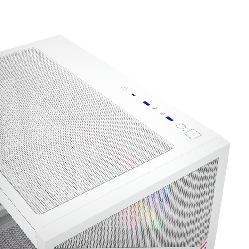 Boitier Moyen Tour ATX XYZ Qubex RGB avec panneaux vitrés (Blanc)