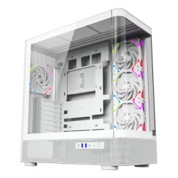 Boitier Moyen Tour ATX XYZ Quantum RGB avec panneaux vitrés (Blanc)