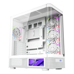Boitier Moyen Tour ATX XYZ Quantum Pro RGB avec panneaux vitrés (Blanc)