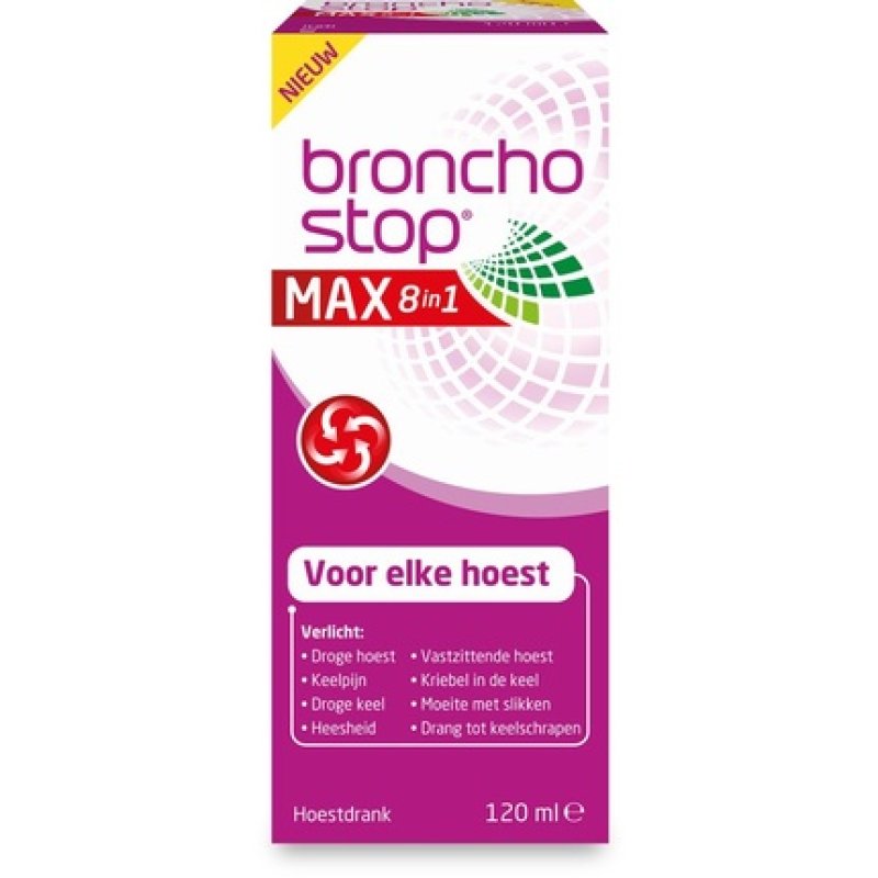 Bronchostop Cough Syrup Max 8-In-1 - Cough Syrup For Every Cough - 120 Ml