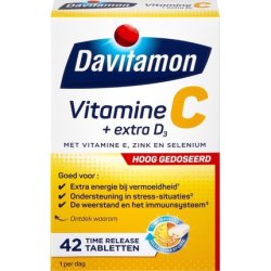 Davitamon Vitamin C Forte Extra Vitamin D3 Time-Release- 42 Tablets - Dietary Supplement