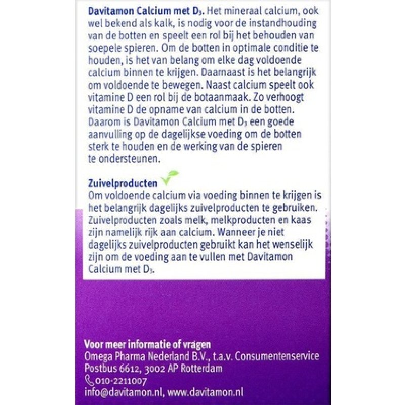 Davitamon Calcium With Vitamin D3 - Peppermint Flavor - Dietary Supplement