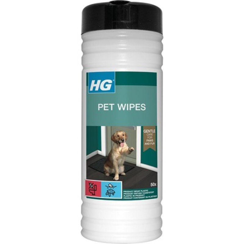 HG Pet Wipes Wet Wipes for Dogs Animal & Pet Safe Cleaner Alcohol Free Strong & Soft Pet Cleaning Wipes for Paws Coats