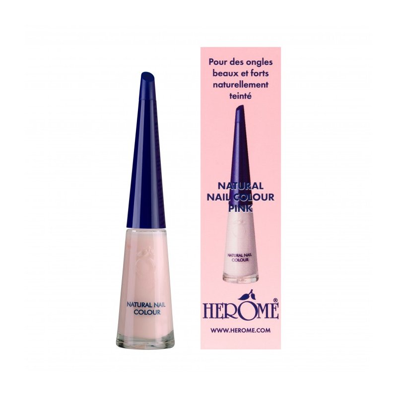 Herome Natural Nail Colour Pink Polish with Strengthening Effect 10ml