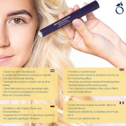 Herome Eye Care Brilliant Mascara Chocolate Brown for Shiny and Incredibly Voluminous Lashes