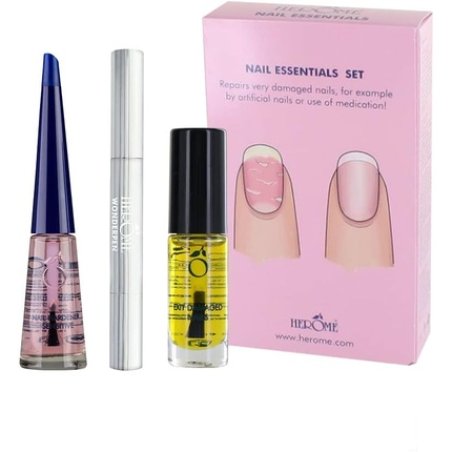Herome Nail Essentials Set Pink Treatment Kit for Post-Acrylic Care