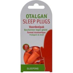 Otalgan Sleep Plugs Earplugs - Earplugs Against Noise Pollution - 10 Pairs