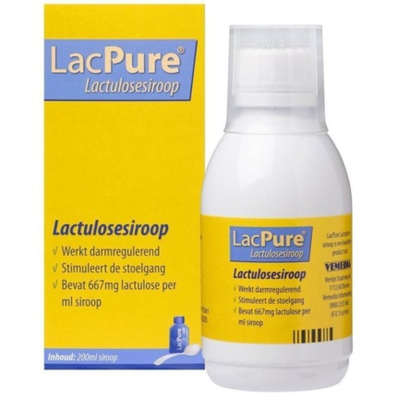 Lacpure Lactulose Syrup - Supplement - Stimulates Bowel Movements - 200 Ml