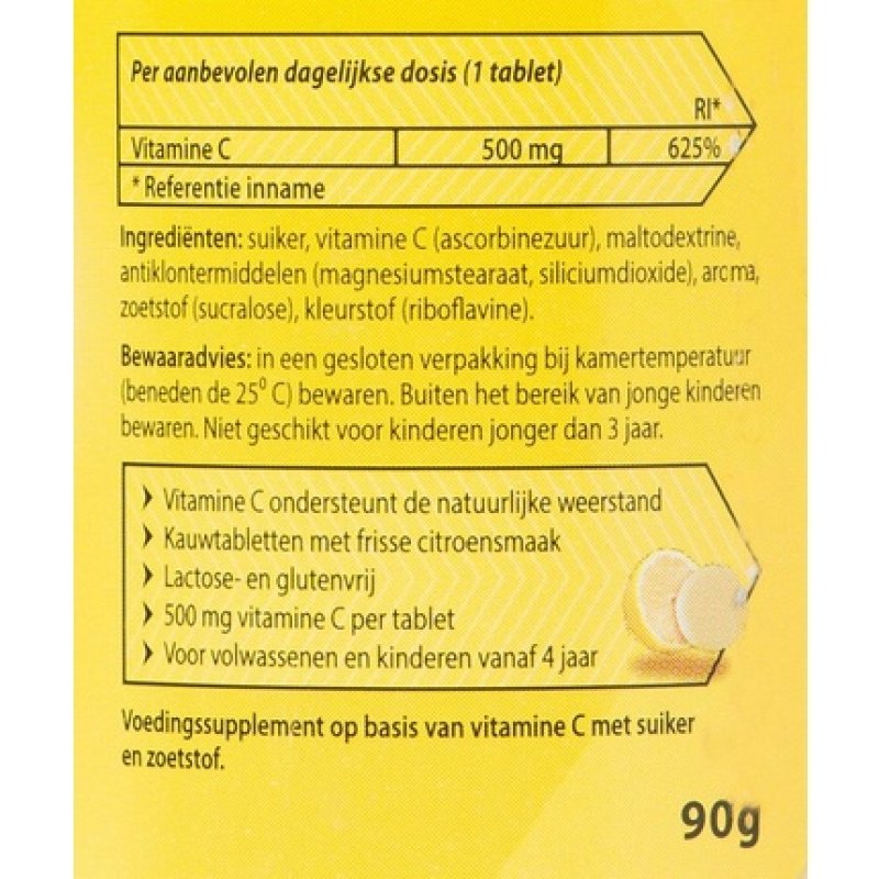 Roter Vitamin C Boost 500mg Lemon - Vitamins- 50 Tablets