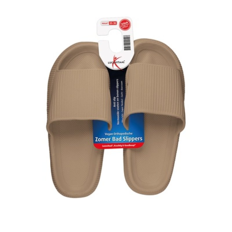 Lucovitaal Summer Bath Slipper 35-36 Taupe