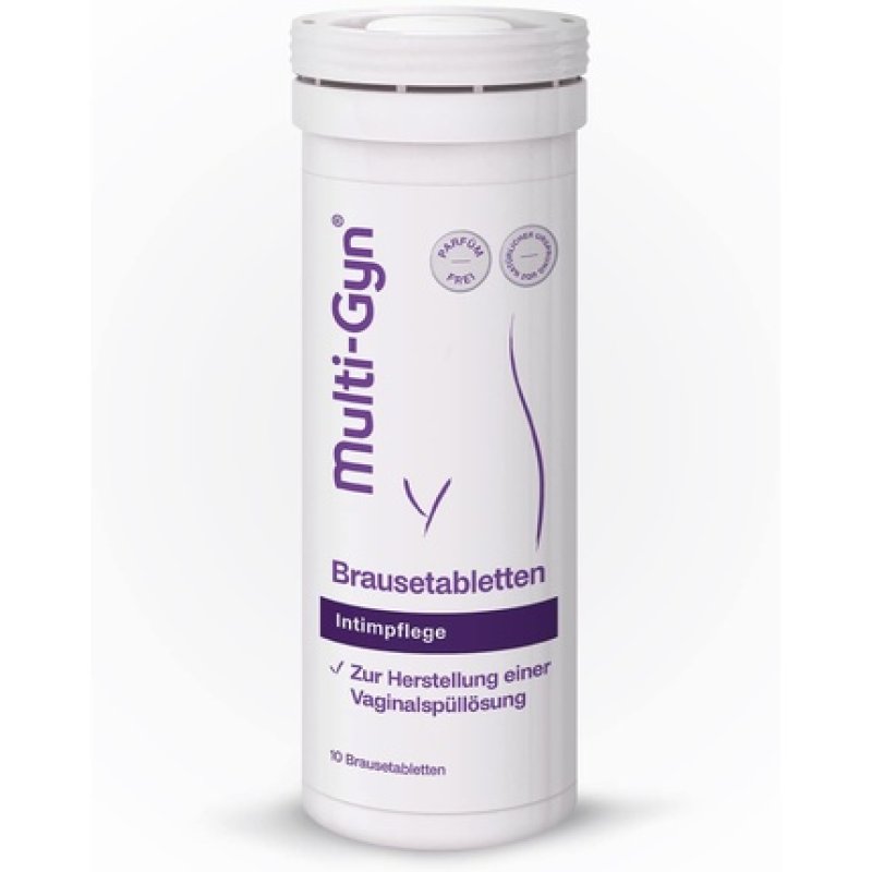 Multi-Gyn Effervescent Tablets for Gentle and Optimal Vaginal Hygiene 10 Tablets