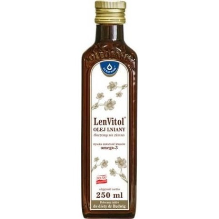 Lenvitol Cold-Pressed Linseed Oil 250ml Oleofarm