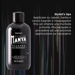 Kemon Hair Manya 3 in 1 Shower Gel for Body, Hair and Beard Care 250ml