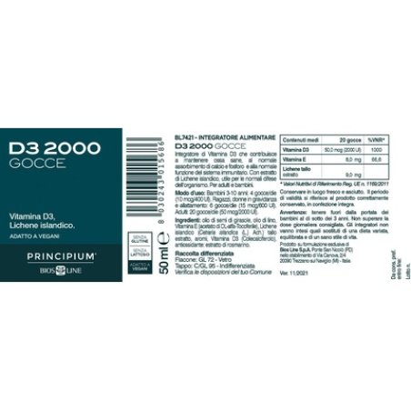 D3 Vegan 2000 UI 50ml Princip