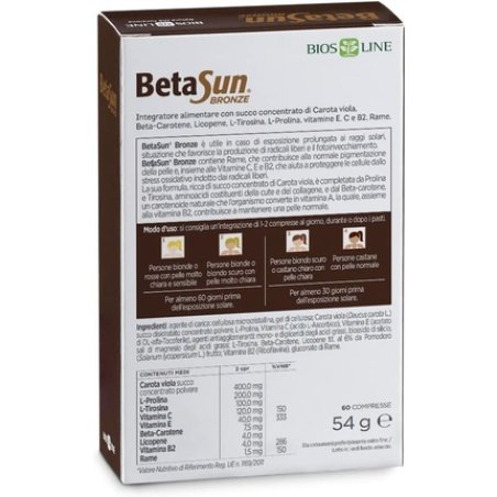 BETASUN Bronze Novelty Skin Preparation Supplement for Intense Tanning and Durability 60 Tablets