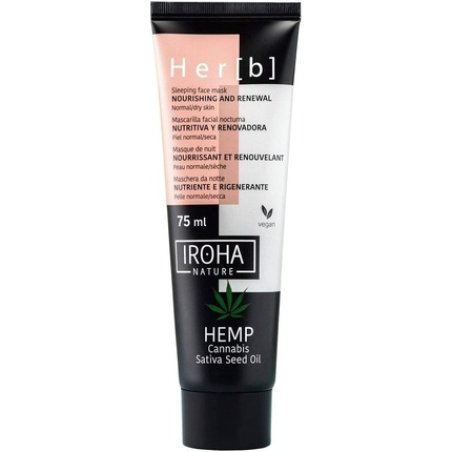 Iroha Nature Sleeping Face Mask Hemp Nourishing & Renewing
