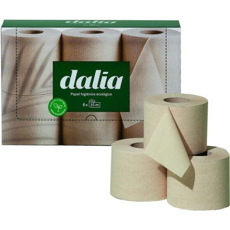 Dalia 4tn30aa040 Sanitary Paper, Double Ply, Bamboo, Unbleached, 6 Rolls
