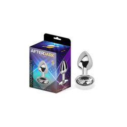 Afterdark Anal Plug With Gem White Color Diamond Size Small Aluminum