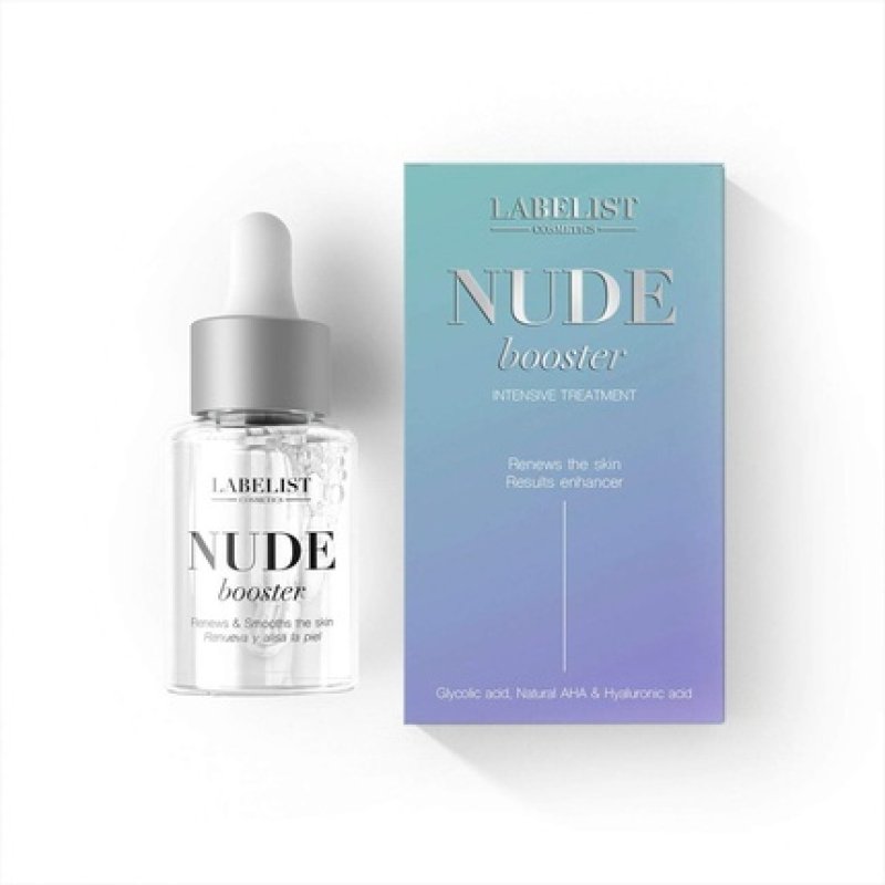 Labelist Nude Booster Face Serum 30ml - Intensive Renewal Treatment with Glycolic Acid and Natural Acids for Even and