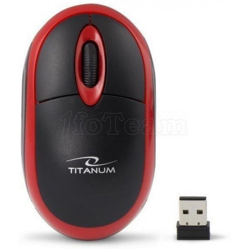 Souris sans fil Esperanza compatible Titanum Vulture 3D TM116R (Noir/Rouge)