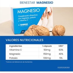 Sandoz Bienestar MAGNESIO - Magnesium, Potassium, Vitamin C