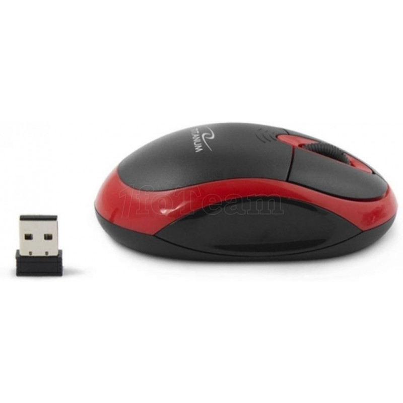 Souris sans fil Esperanza compatible Titanum Vulture 3D TM116R (Noir/Rouge)