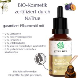 Green Idea Organic Plum Oil 100% Pure Cold-Pressed Face Oil