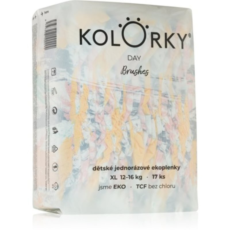 Kolorky Day Brushes Disposable Diapers - Size: XL (12-16 Kg), Quantity: 17 pcs
