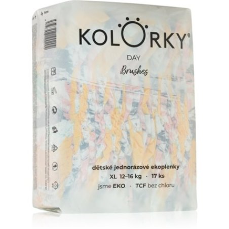 Kolorky Day Brushes Disposable Diapers - Size: XL (12-16 Kg), Quantity: 17 pcs