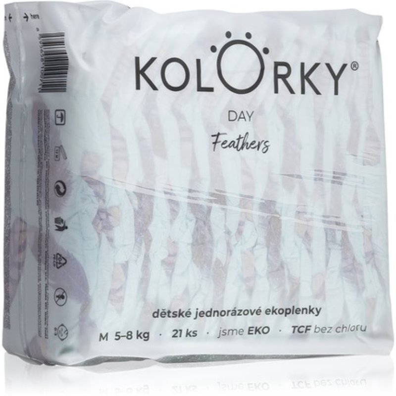Kolorky Day Feathers Disposable Diapers - Size: Medium (5-8 Kg), Quantity: 21 pcs