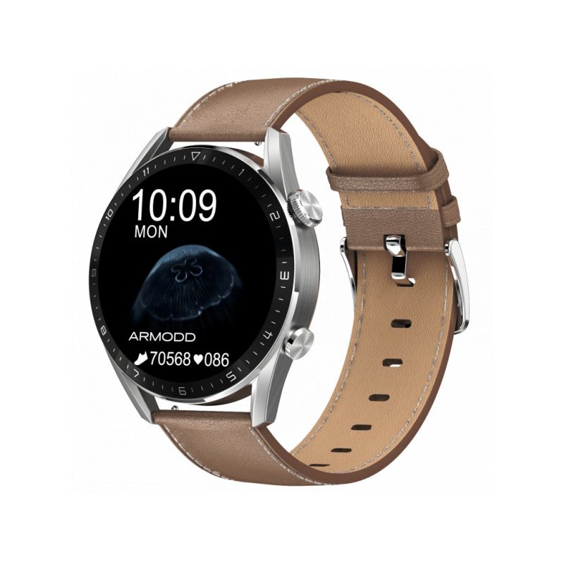 ARMODD Silentwatch 5 Pro smartwatch - Silver/Leather