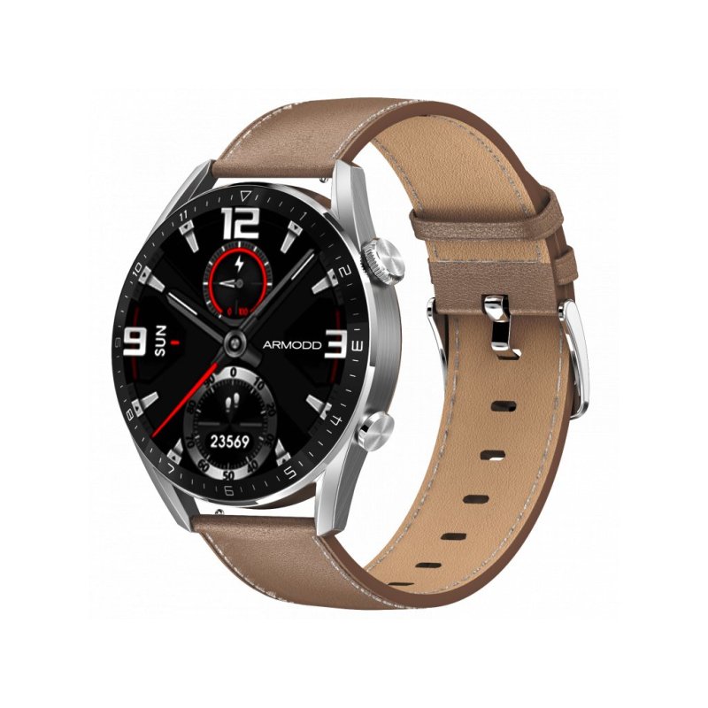 ARMODD Silentwatch 5 Pro smartwatch - Silver/Leather