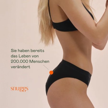 SNUGGS Letter Period Underwear Heavy Bleeding Thin and Absorbent Menstrual Underwear Made in EU Tencel Lyocell