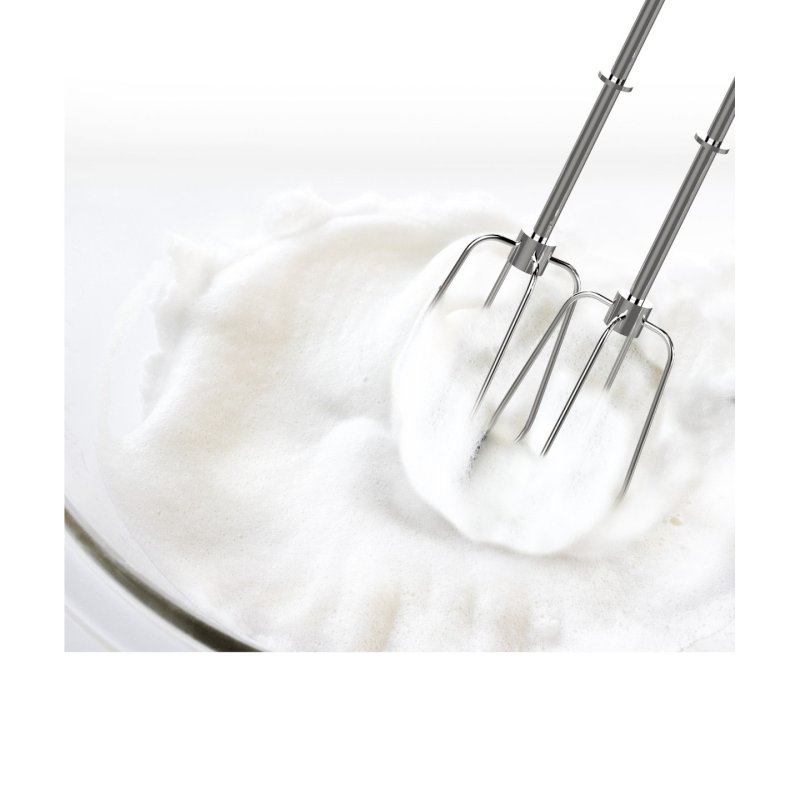 TESLA MX510BWS Hand Mixer 350W White-Blue Color 5 Speed Turbo Function 2 Beaters 2 Hooks Cord Storage System Silicon