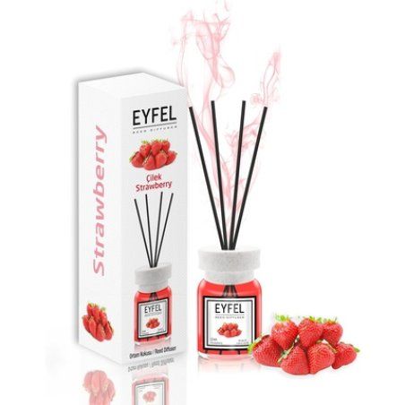 Eyfel Strawberry Reed Diffuser Set 4.05 Fl Oz Oil Diffuser Sticks